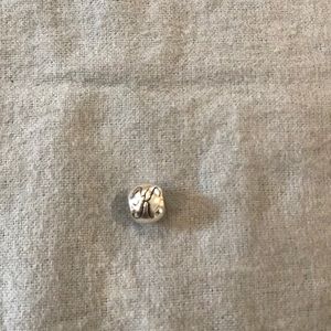 FREE W/ $15 PURCHASE Sterling silver letter K bead